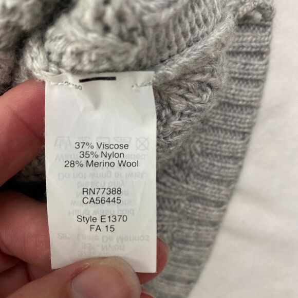 J Crew Sweater Womens Large Gray Knit Wool Blend Long Sleeve Cozy Casual - Picture 7 of 8